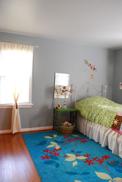 Интерьер детской комнаты в серо-голубых тонах