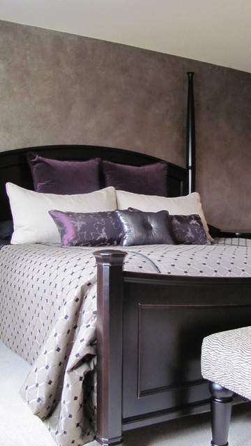 Современный дизайн спальной в серых тонах