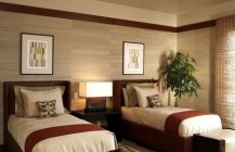 Современный дизайн спальной в коричневом цвете
