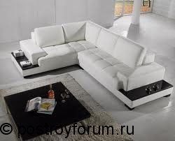 белый кожаный диван фото